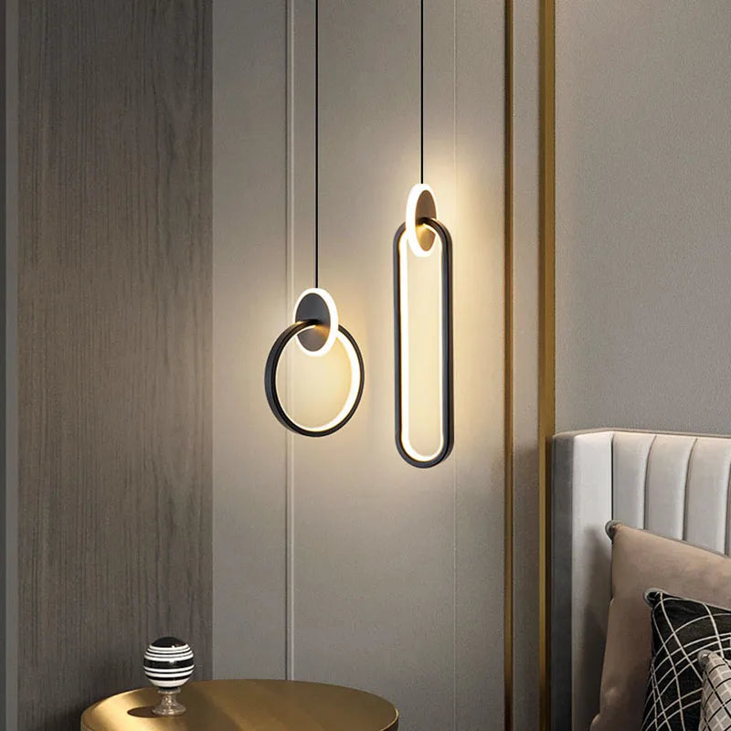 Modern Creative LED Pendant Lamps For Home Living Room Background Wall Hanging Chandelier Bedroom Bedside Lamp Dining Room Decor