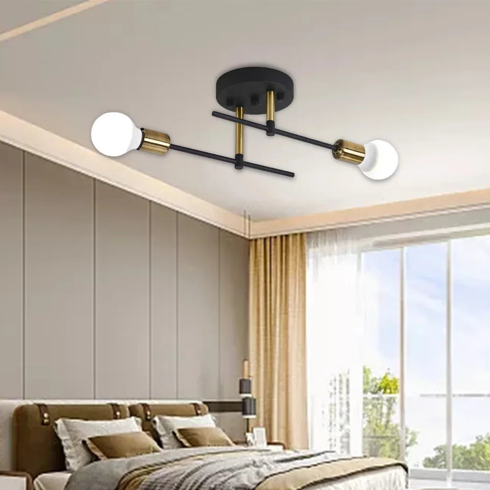 Hot Sales 2-light Simple Decoration Modern Chandeliers Ceiling Lamp Flush Mounted Indoor Room Lights Ceiling