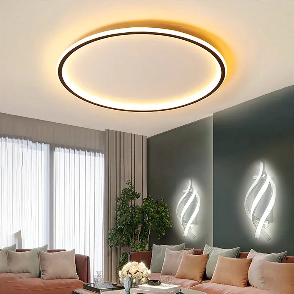 LED Ceiling Chandelier Modern Simple Round Ceiling Lights Living Dining Room Bedroom Corridor Home Indoor Nordic Lamps Lighting