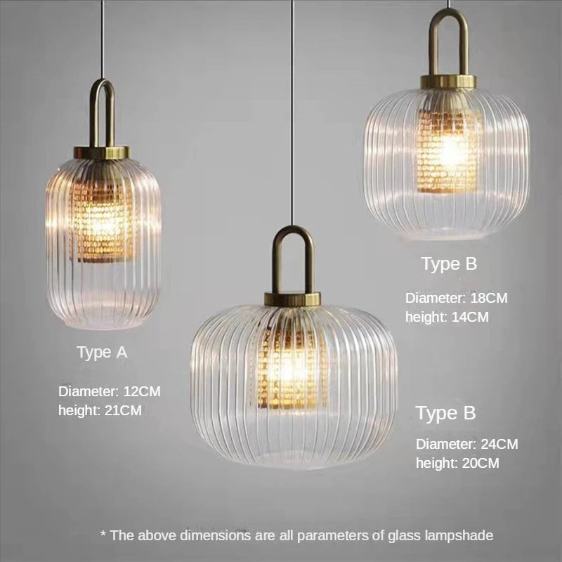 Modern Pendant Lights LED Hanging Glass Lighting Dining Room Living Room Bar Counter Bedroom Bedside Restaurant Home Decor Lamp