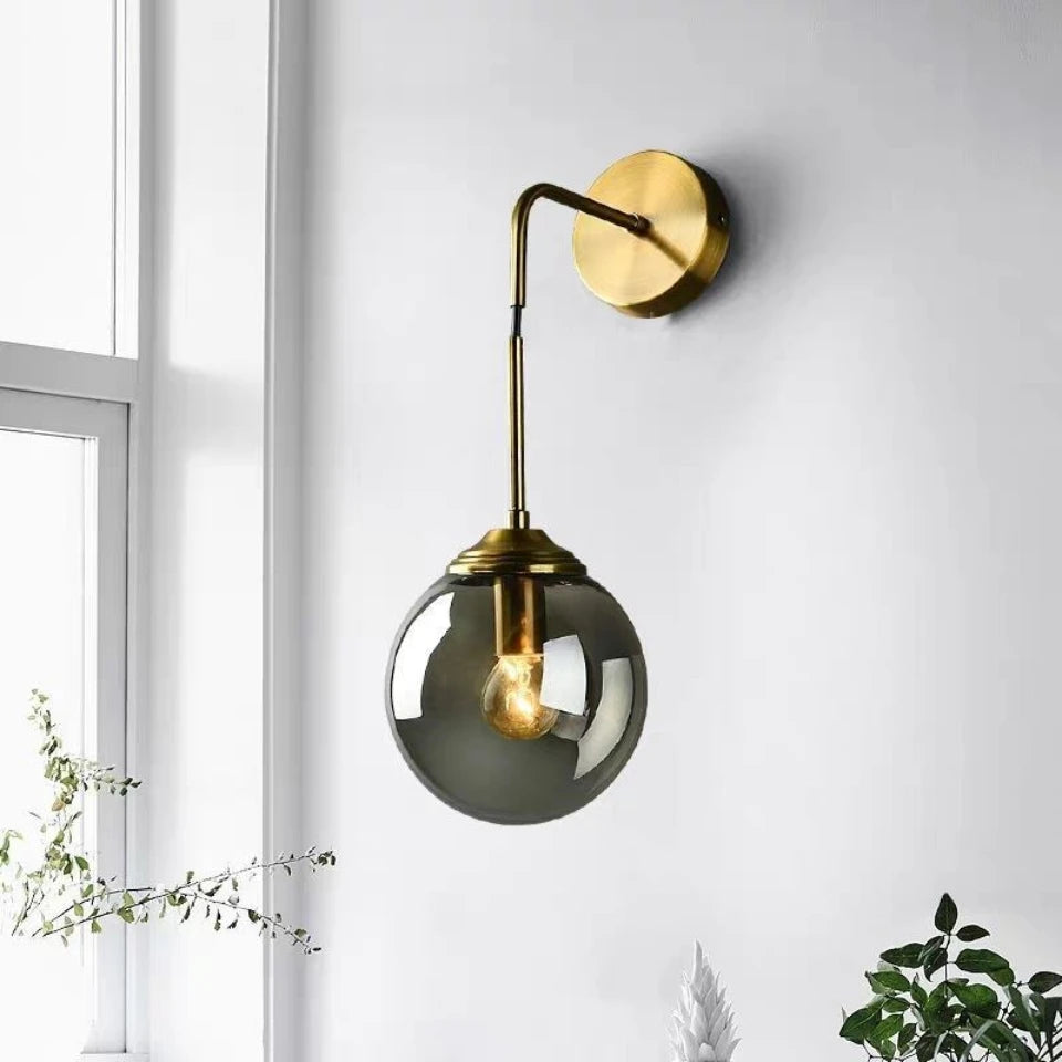 Indoor Nordic Simple Wall Light Decor Glass Lamps For Home Lighting Bedroom Bathroom kitchen With G9 Bulb Black Gold Style Lamp