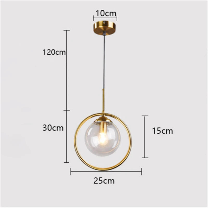 Modern Pendant Lights Bedroom Pendant Lamp Indoor Home Decor Lustre LED Glass Lamphade Kitchen Hanging Lamp Dining Room Lighting