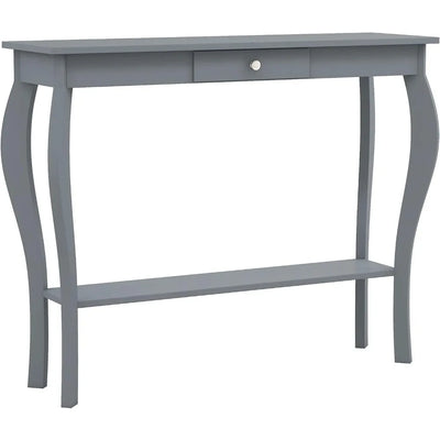 Hilton Narrow Console Table with Drawer | Chic Accent Sofa Table, Entryway Table, Grey