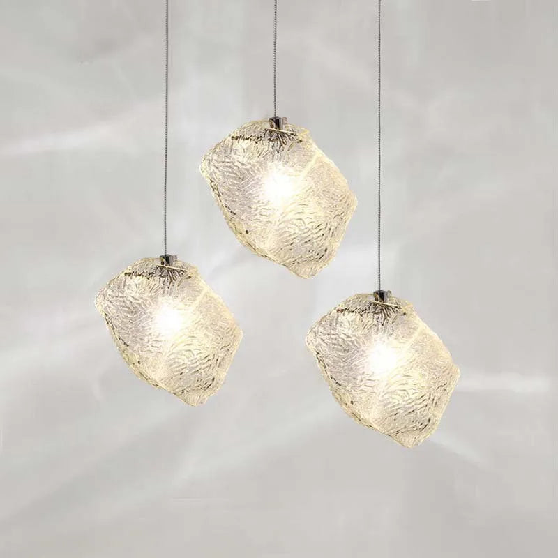 Nordic Lava Ice Chandelier INS Popular Glass Bedside Light Indoor Living Room Dining Hall Bar Cafe Kitchen Creative Hanging Lamp