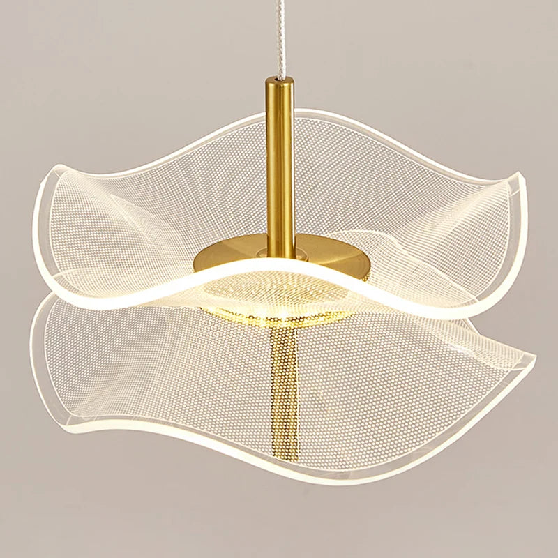 Nordic Luxuy Acrylic Chandelier For Living Room Bedroom Bedside Home Decor LED Pendant Lights Indoor Lighting 95-240V