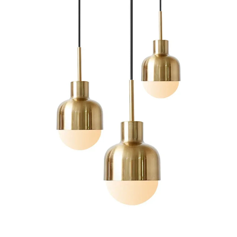 Modern Led Pendant Lights Fixture for Kitchen Dining Room Restaurant Hanging Lamps Luminaire Gold Simple Iron Droplight Lighting