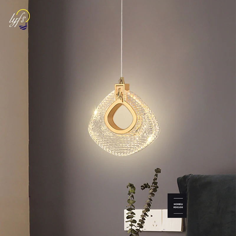 Nordic LED Pendant Lights Indoor Lighting Luxurious Hanging Lamp Home Living Room Decoration Dining Tables Bedside Aisle Light