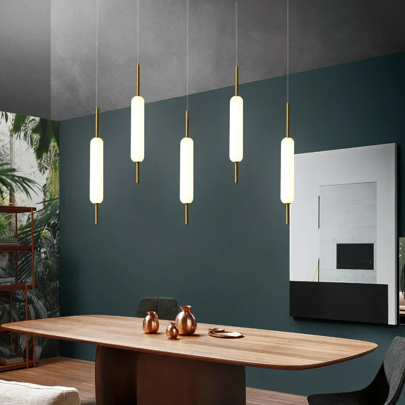 Bedroom Bedside LED Pendant Light Modern Minimalist Restaurant Living Dining Room Chandelier Nordic Glass Hanging Lamp Lighting