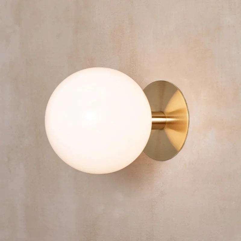 Nordic Glass Ball Wall Lights Fixture Gold Modern Living Room Study Bedroom Bedside Wall Lamp Indoor Home Decor Sconce 85-265V