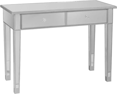Mitchham Console Table | Silver Mirrored Finish Drawers Entryway Hallway Table