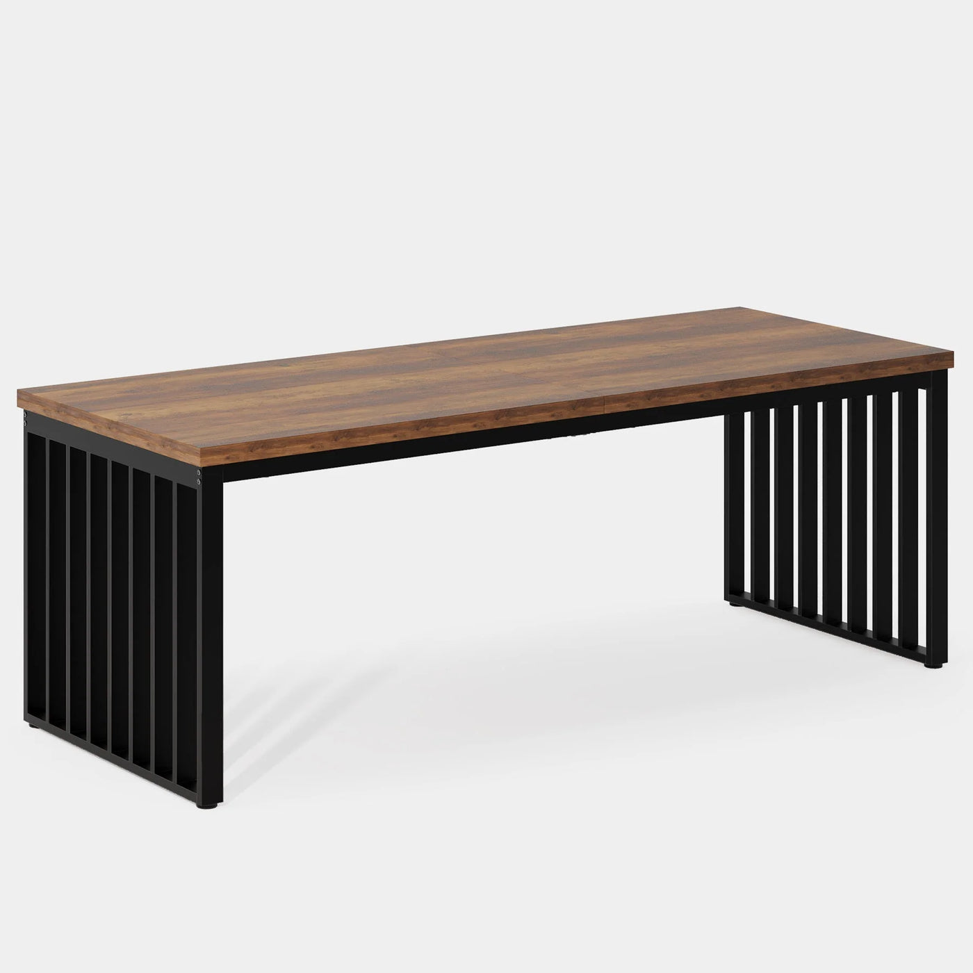 Mesa de comedor moderna Olivare | Mesa de cocina resistente de madera de 78,74 pulgadas