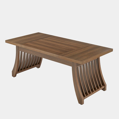 Mesa de comedor rectangular Carbella | Mesa de cocina de madera para 6-8 personas
