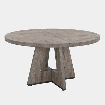 Mesa de comedor redonda Couttet para 4 | Mesa de cocina de madera de 47" Mesa de cena de granja