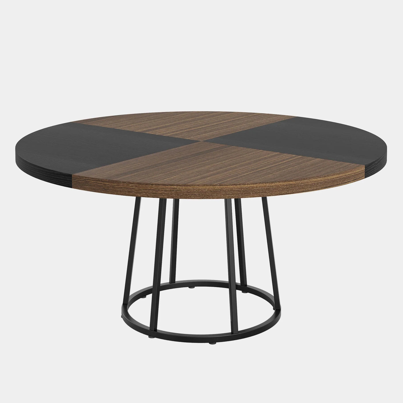 Casper Round Dining Table for 4 People, 47" Kitchen Table with Circle Metal Base