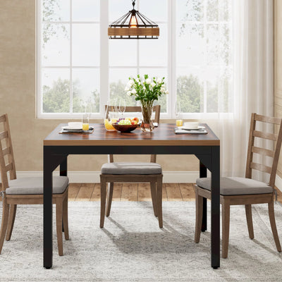 Flores Square Dining Table | Wooden Dinner Table Kitchen Table for 4