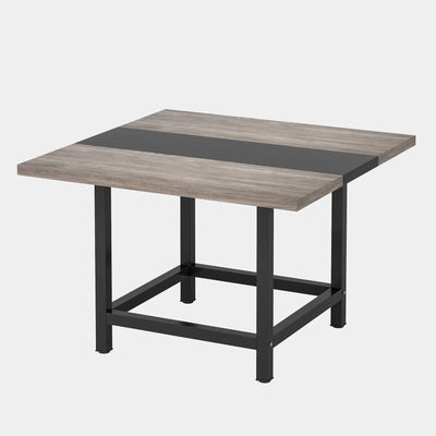 Uptown Square Dining Table | Farmhouse  Wooden Industrial Dinner Kitchen Table for 4