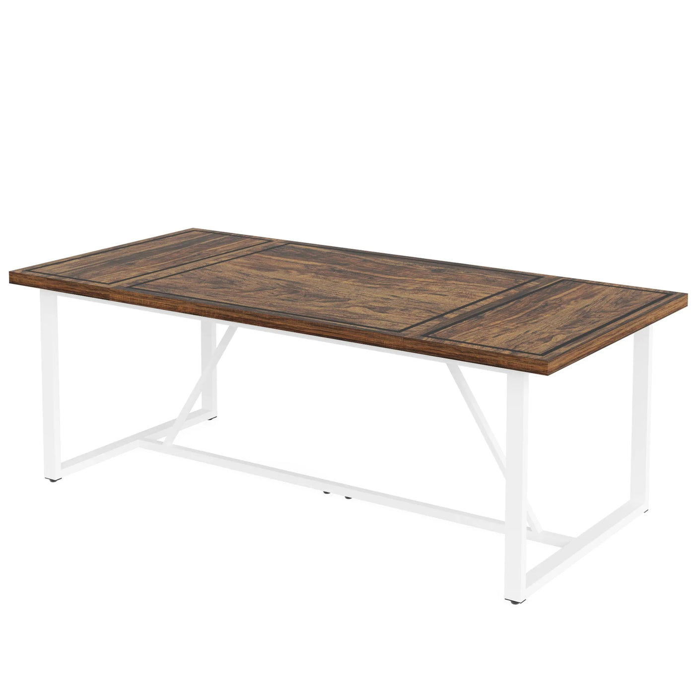Mesa de comedor moderna de madera Cest | Mesa de comedor rectangular de 70,9" para 6-8 personas