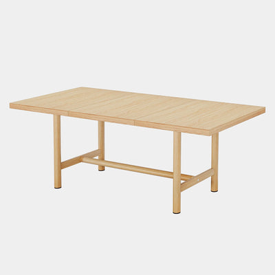 Mesa de comedor de madera tejida, mesa de comedor de cocina de granja de 63" para 6 personas