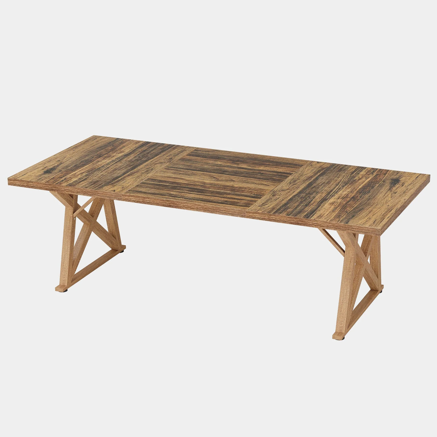 Mesa de comedor de madera Chambre | Mesa de comedor de cocina rectangular de 71" para 6 a 8 personas