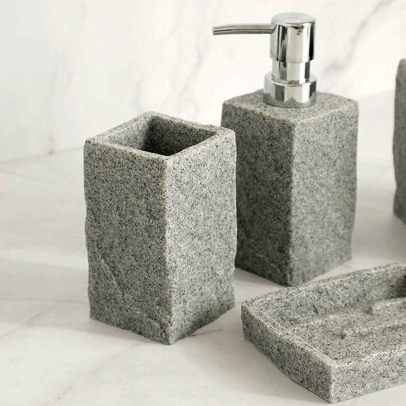 Charcoal Bathroom Set ( 4 Pcs ) - Affluent Interior Bathroom