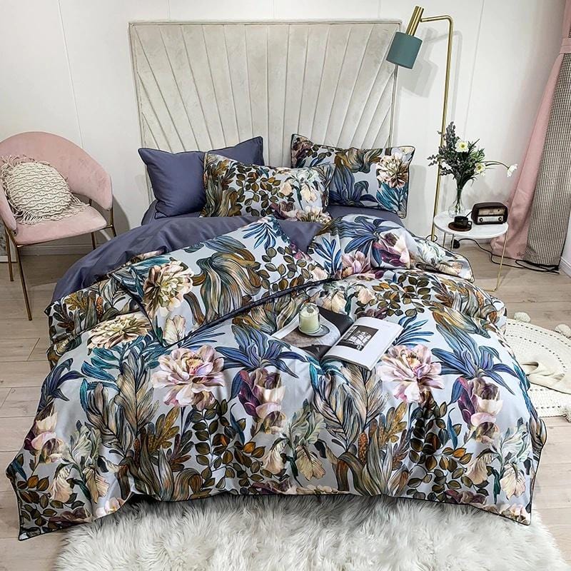 Florale Duvet Cover Set - Affluent Interior Bed