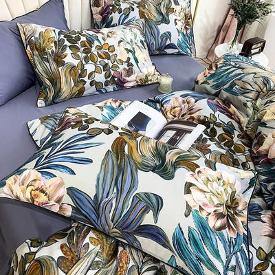 Florale Duvet Cover Set - Affluent Interior Bed