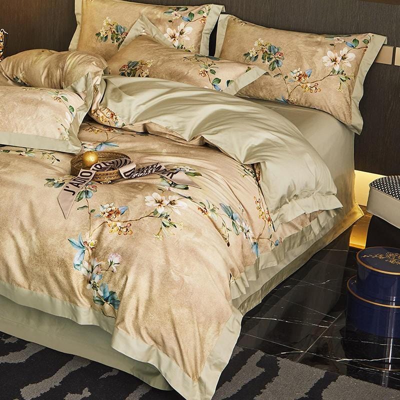 Crown Duvet Cover Set - Affluent Interior Bed