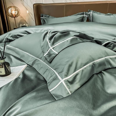 Basile Duvet Cover Set - Affluent Interior Bed