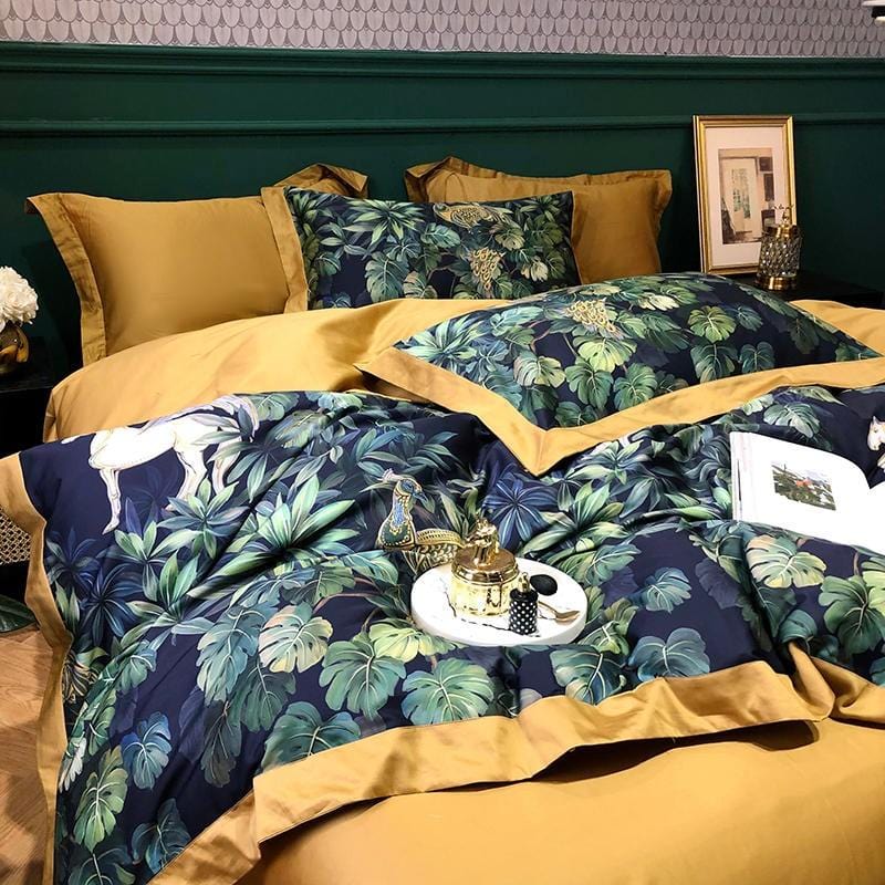 Tropical Duvet Cover Set - Affluent Interior Bed
