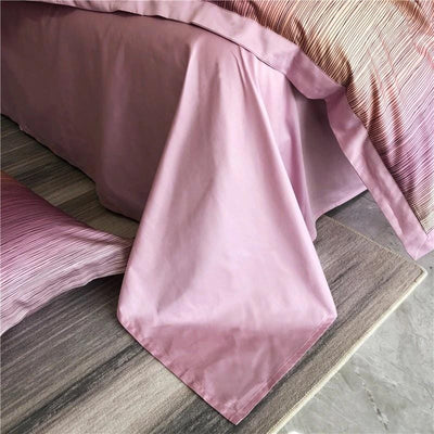 Peach Duvet Cover Set - Affluent Interior Bed
