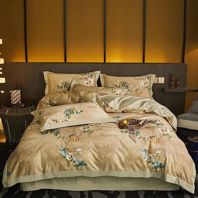 Crown Duvet Cover Set - Affluent Interior Bed