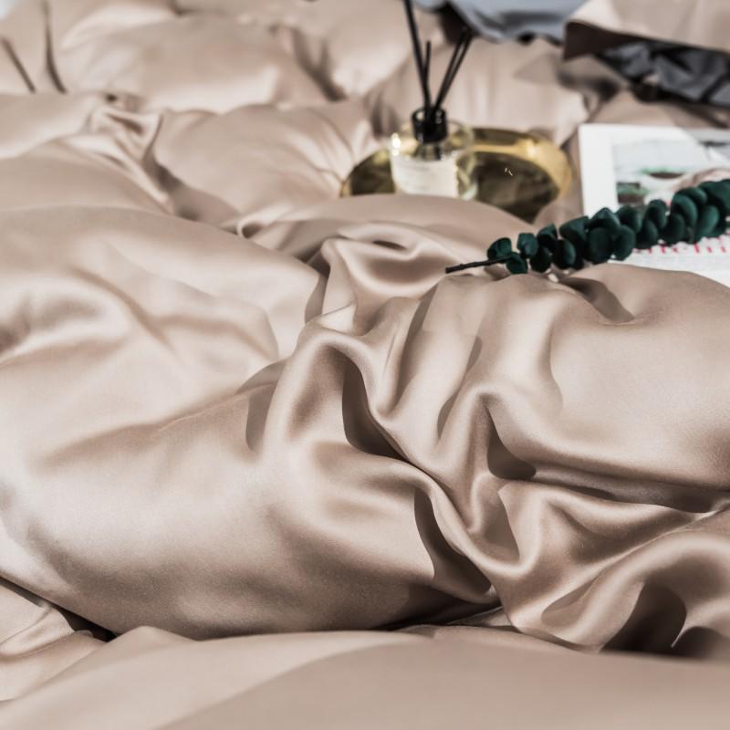 Silk Belino Duvet Cover Set - Affluent Interior Bed