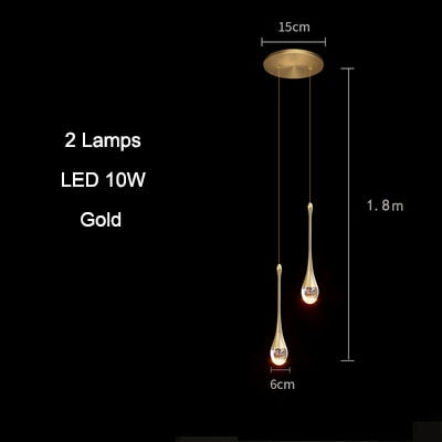 Larosa Pendant Light - Affluent Interior pendant Affluent Interior Gold / 2 Lights