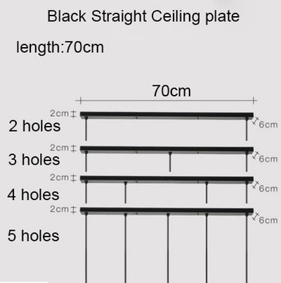 Straight Pendant Ceiling Plate 30/40/50/60/70CM - Affluent Interior