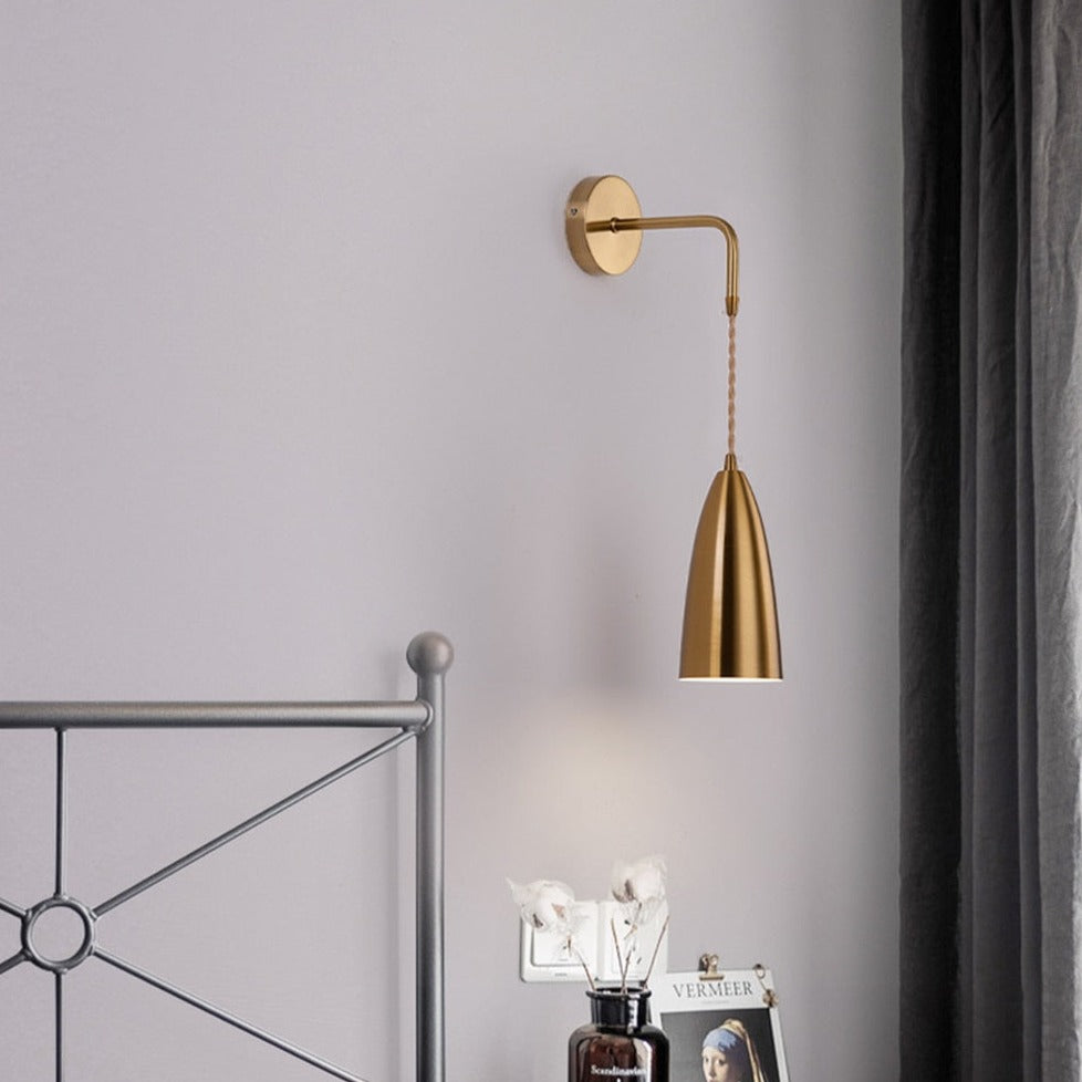 Merci Wall Light | Gold Metal Wall Lamp Hanging Modern Sconce Light Fixture
