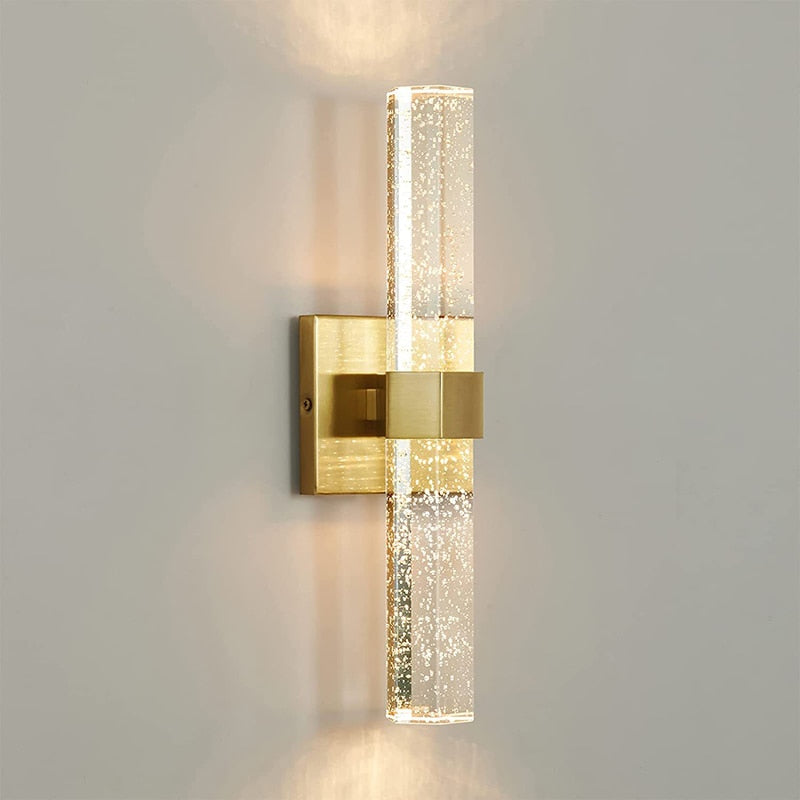 Trenor Wall Light | Gold Glass Modern Wall Lamp Indoor Sconce Light Fixture