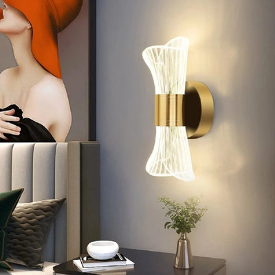 Soiree Wall Light | Gold Glass Crystal Sconce Modern Wall Lamp
