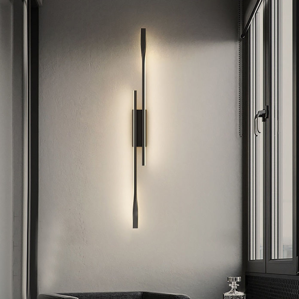 Polter Wall Light | Black Industrial Slim 2 Lights Indoor Sconce Light Fixture