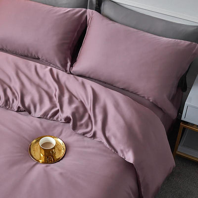 Silk League Duvet Cover Set - Affluent Interior Bed