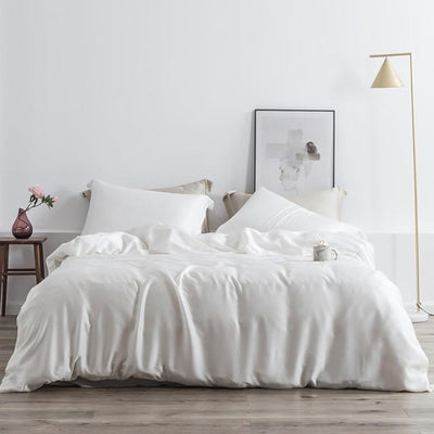Silk Monna Duvet Cover Set - Affluent Interior Bed