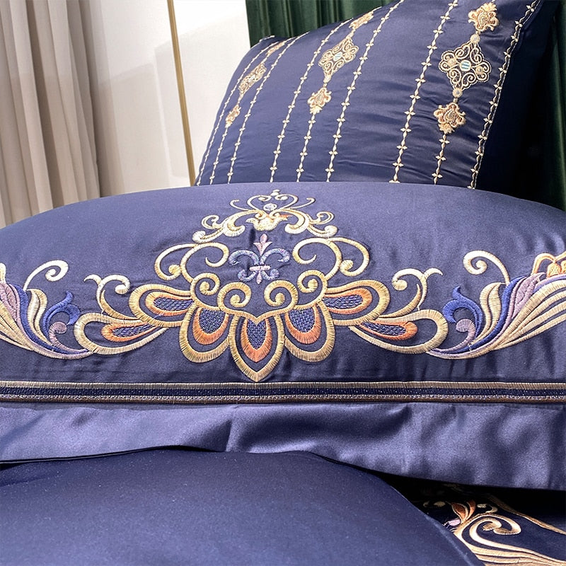 Sapphire Duvet Cover Set - Affluent Interior Bed